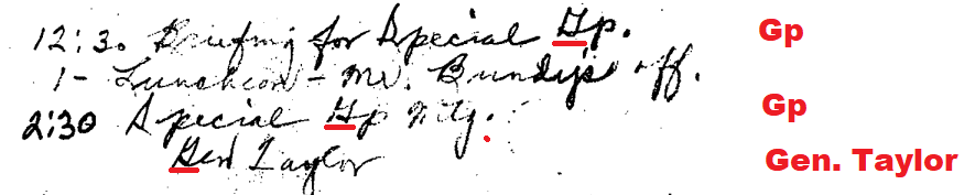 r/UFOs - The unusual style for capital "G" used in "Special Gp" -   Thursday 20 July 1961 entry