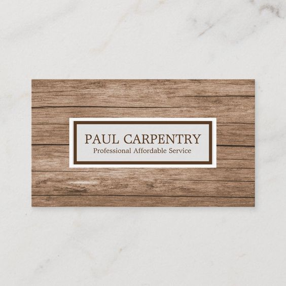 business card design trend with wood