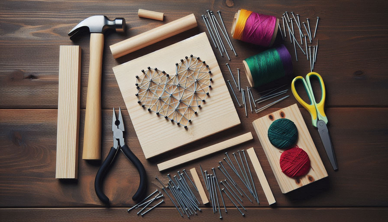 Materiais necessários para criar String Art