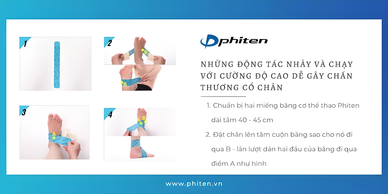 Cách sử dụng băng cơ cầu lông giúp phòng ngừa chấn thương cổ chân