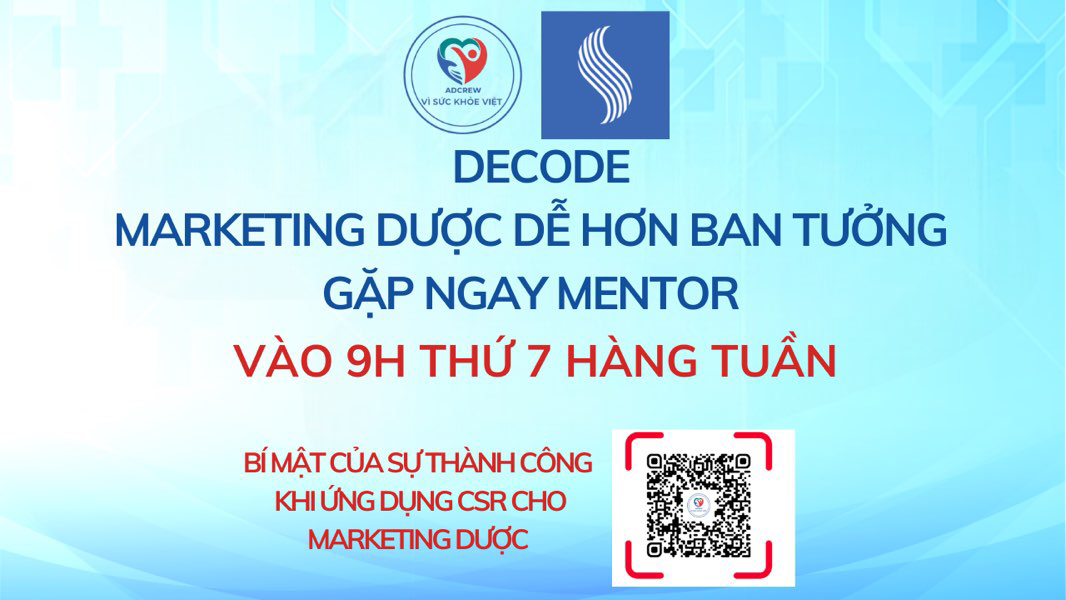 Marketing Dược Dễ Hơn Bạn Tưởng - Tham Gia Buổi Mentor Miễn Phí Lúc 9h Sáng Thứ 7 hàng tuần!