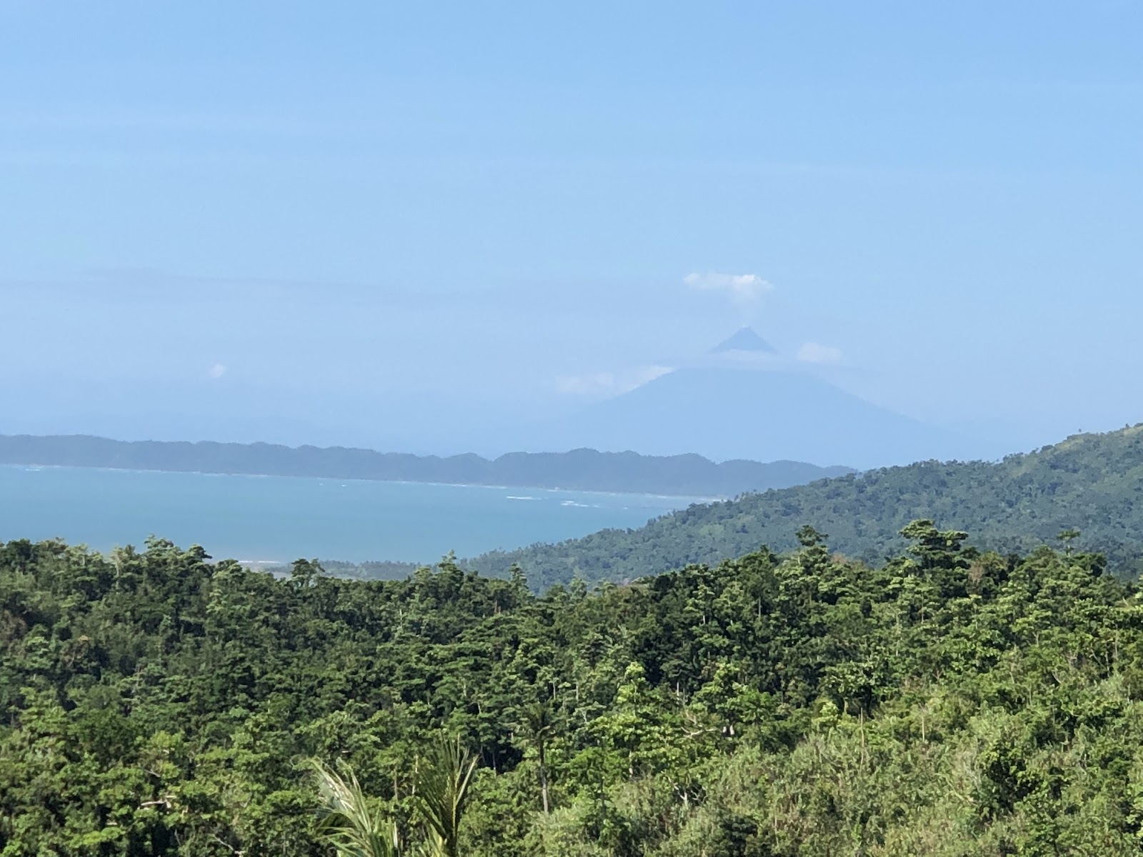 Mayon Volcano from afar.