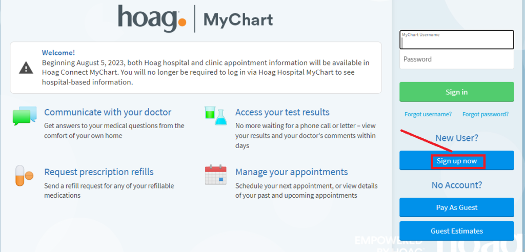 Sign Up - Hoag Connect MyChart