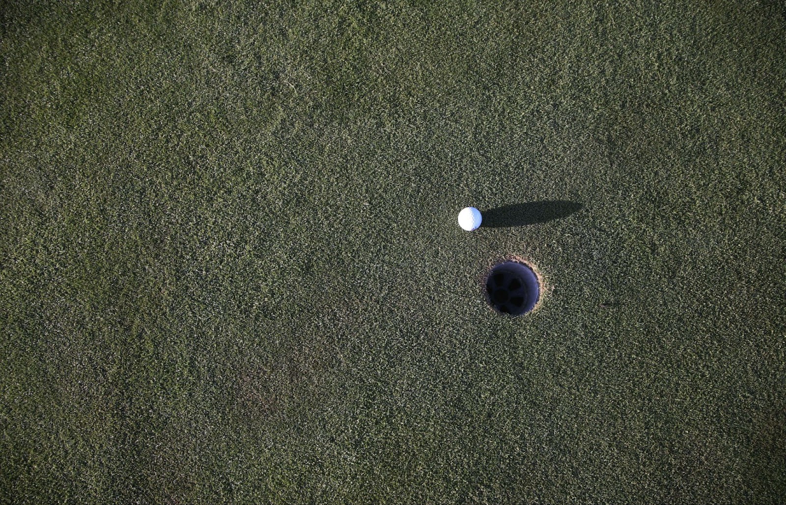 golf ball on green