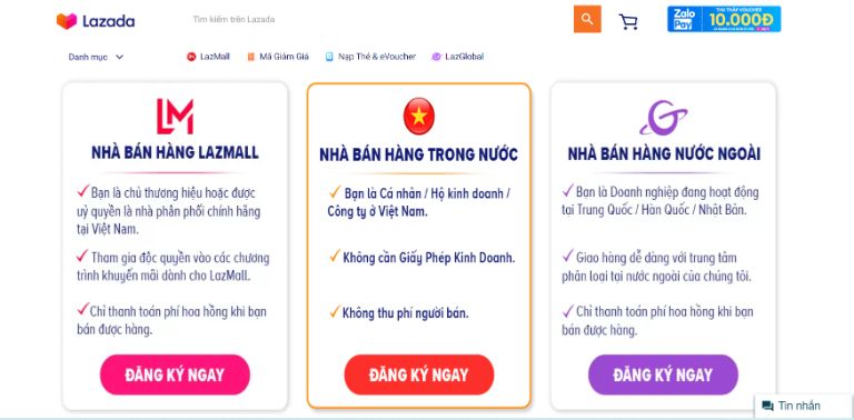 bán hàng trên lazada