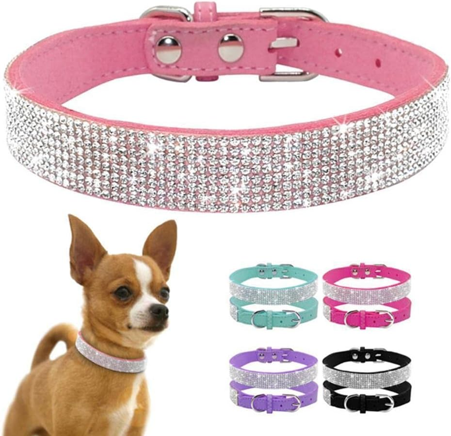 Serijoars Rhinestone Dog Collar