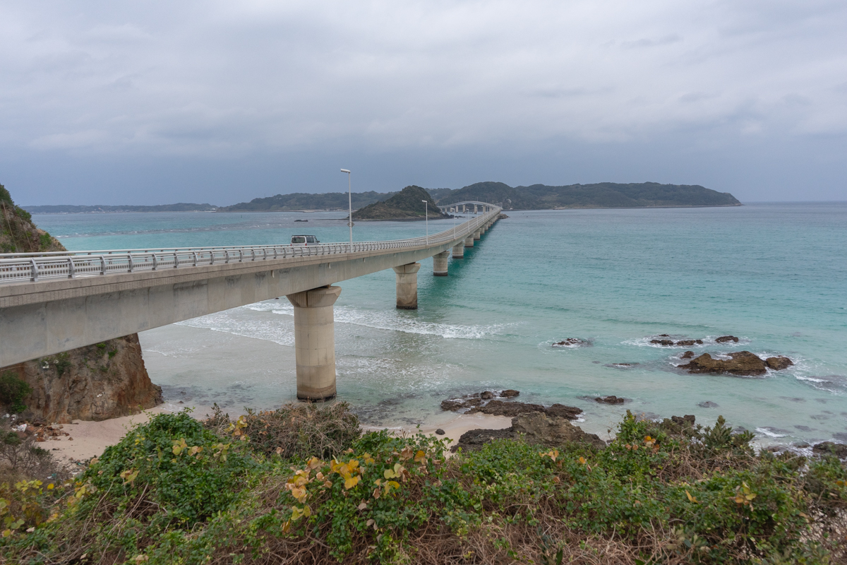 What kind of bridge is Tsunoshima Ohashi Bridge?