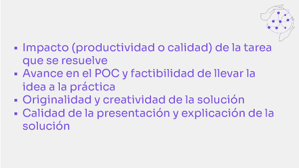 Definiciones para organizar una hackathon: Criterios de evaluación