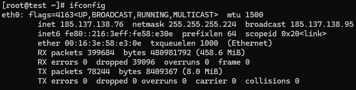 Configuration Information for a Network