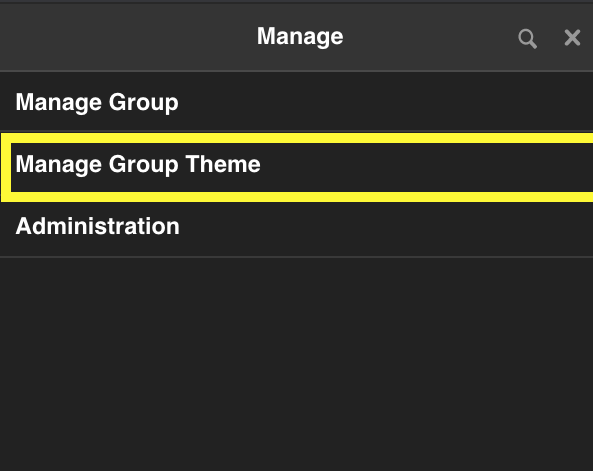 Manage Group Theme