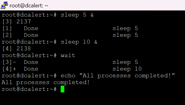 Multiple Processes Wait Example