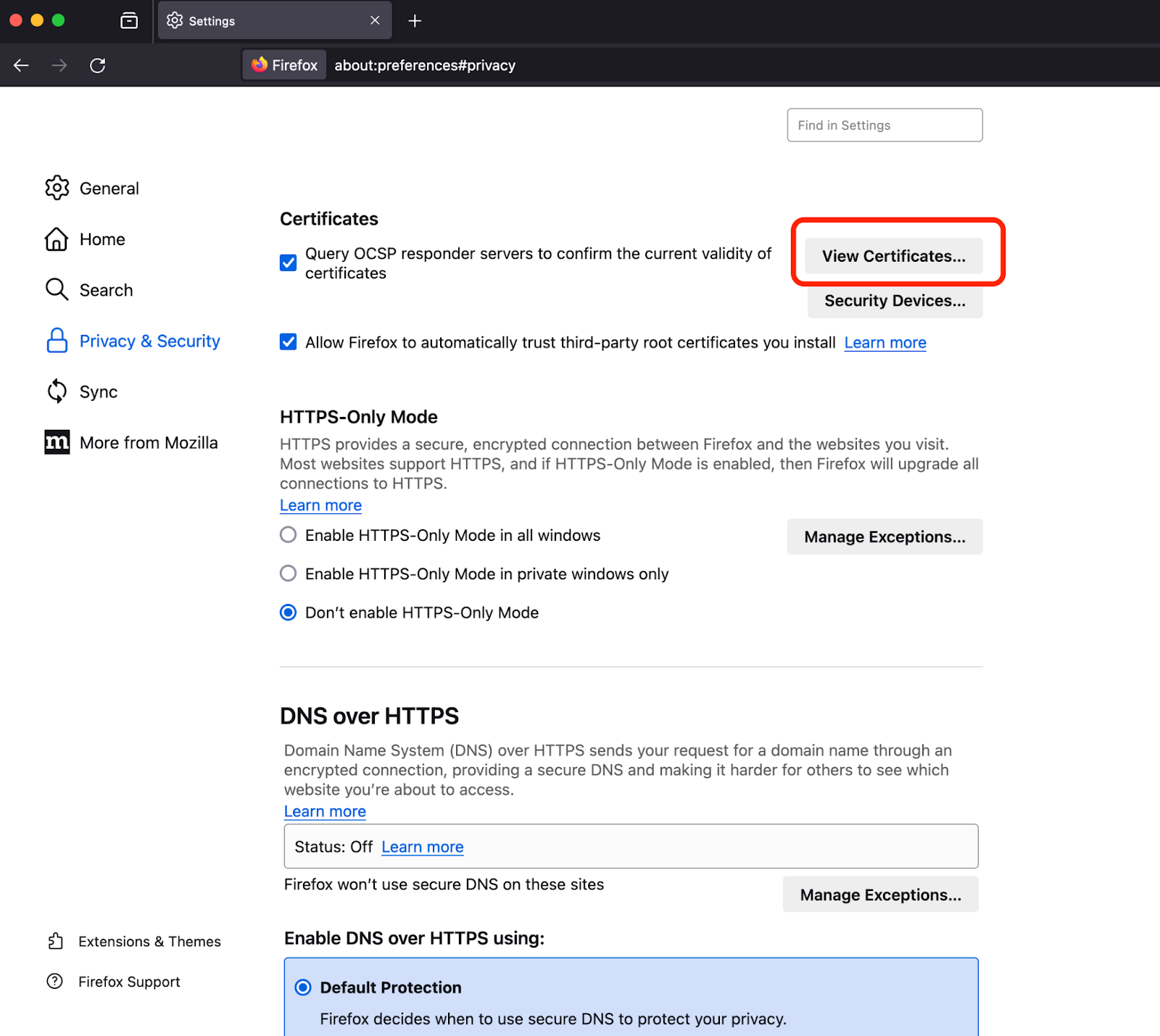 Configuring the JMeter Certificate