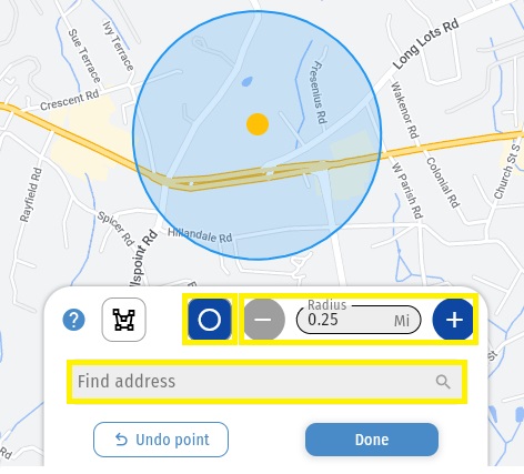 Geofence circle