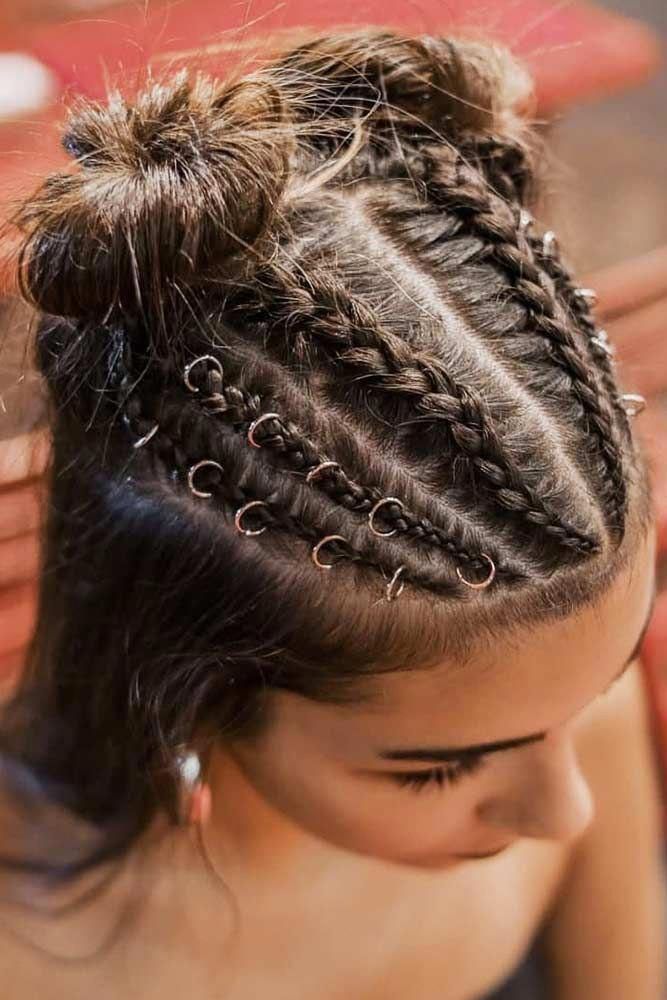 Trenzas para cabello mediano para fiesta de gala