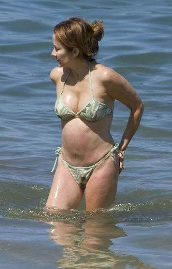 Patricia Heaton at a beach