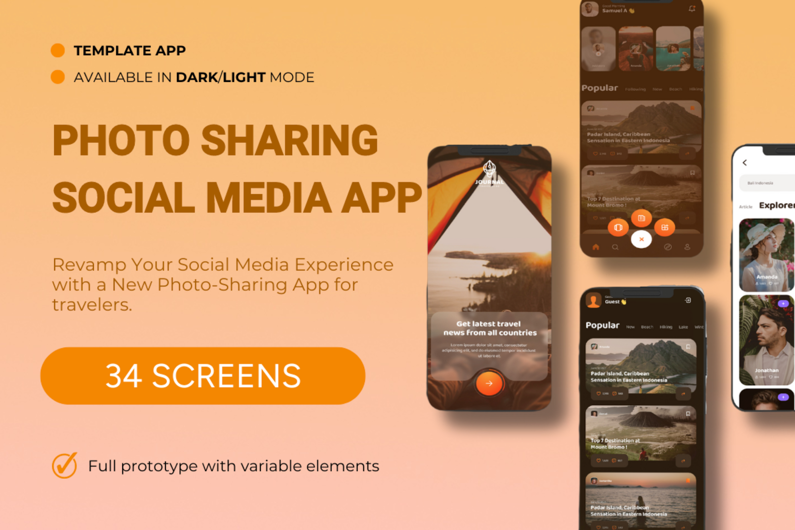 5. Photo Sharing Social Media - Template UI App