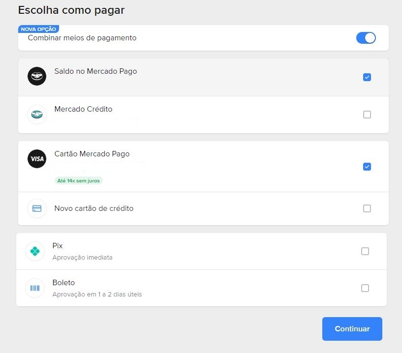 Pagamento Mercado Livre