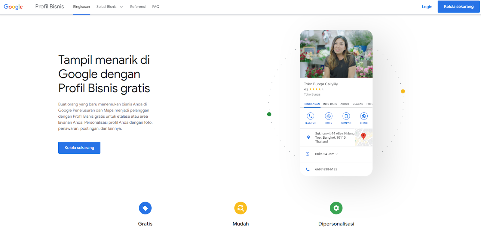 tampilan awal google my business