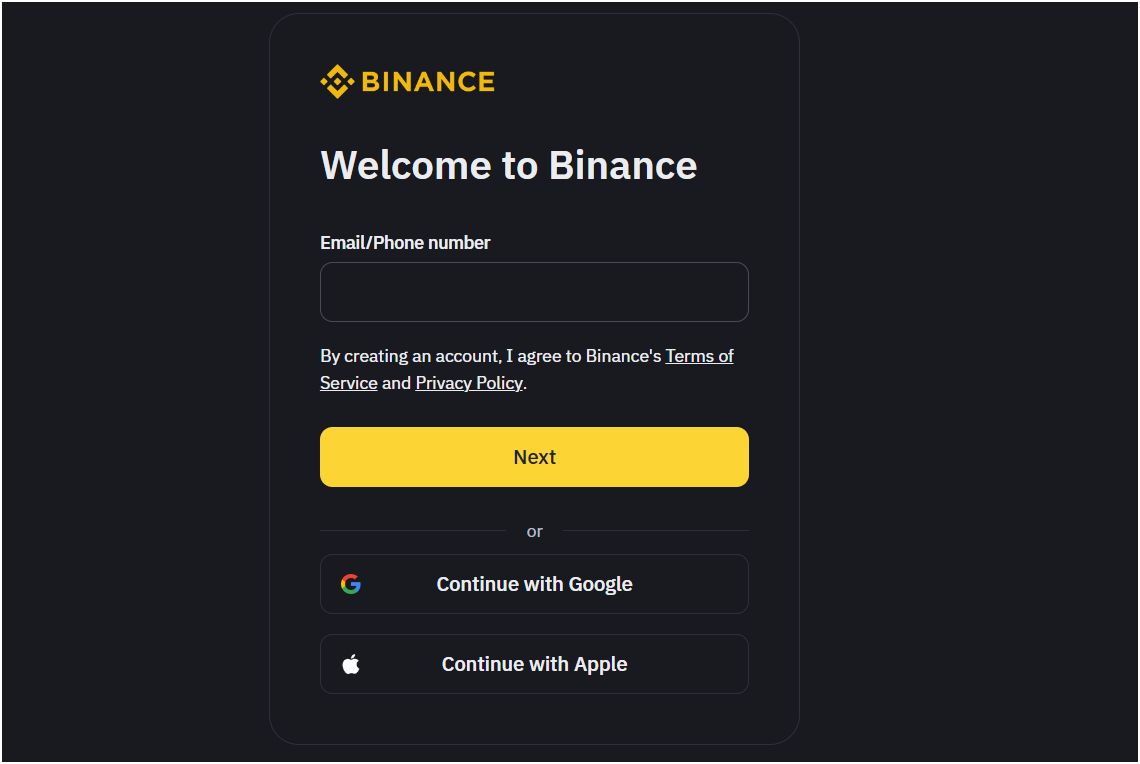 Step 1: Create a Binance Account