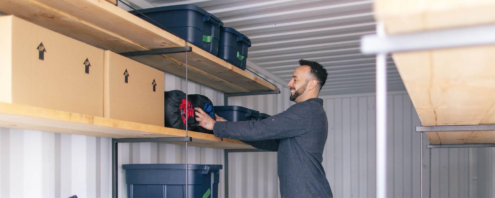 A container being used for self storage