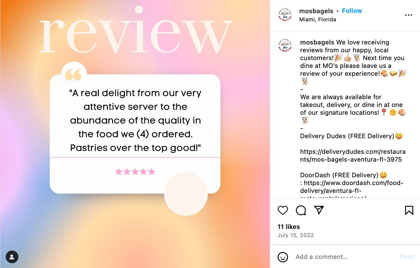 instagram reviews