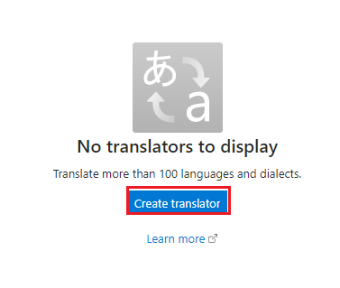 Create Azure translator 