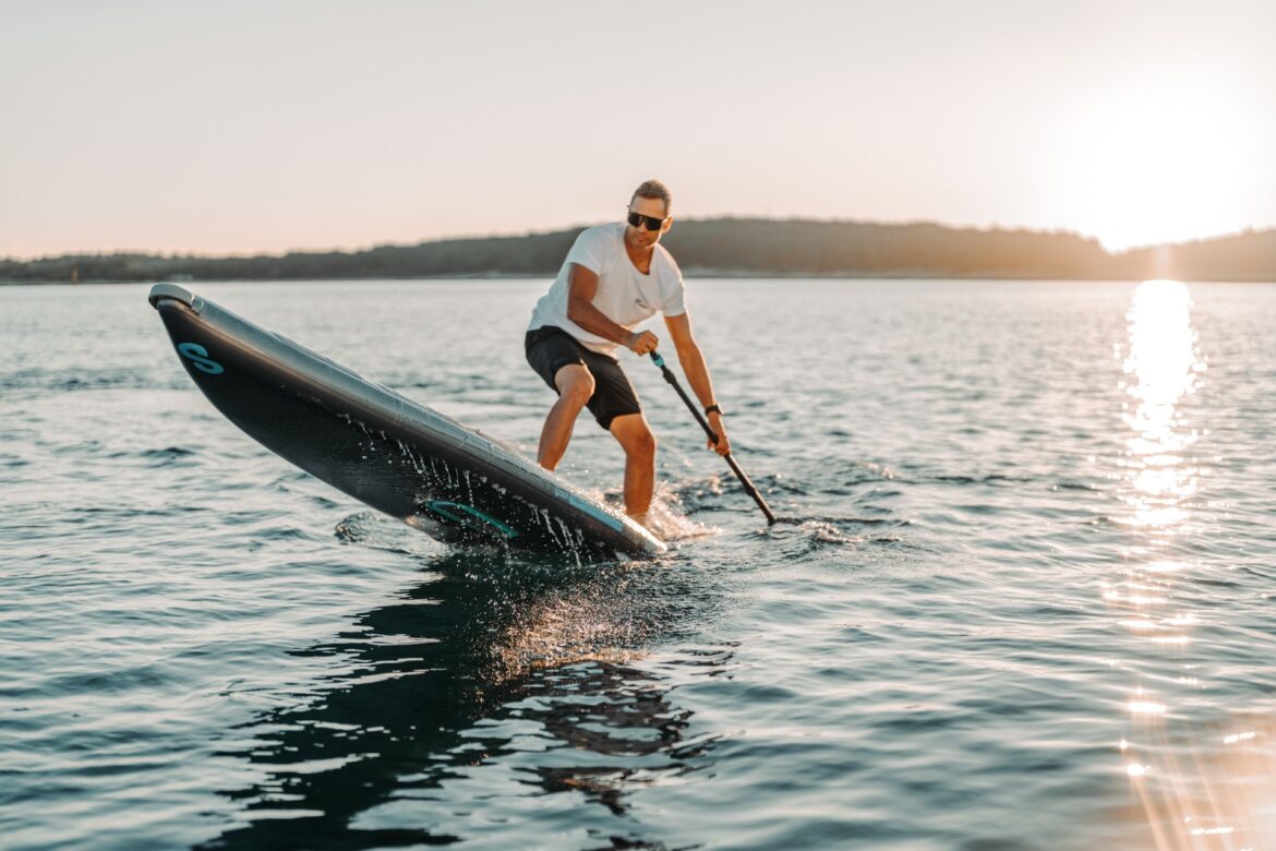 Virage en stand up paddle