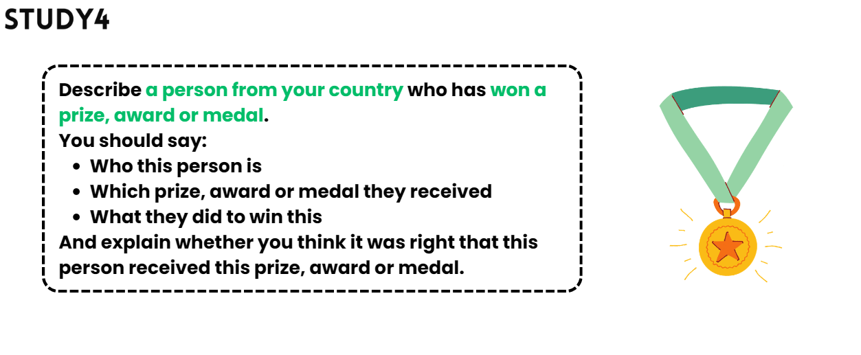 Describe a person from your country who has won a prize, award or medal