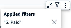 Image of expanded filter icon menu