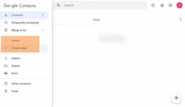 Create Label: To Create a Group in Gmail