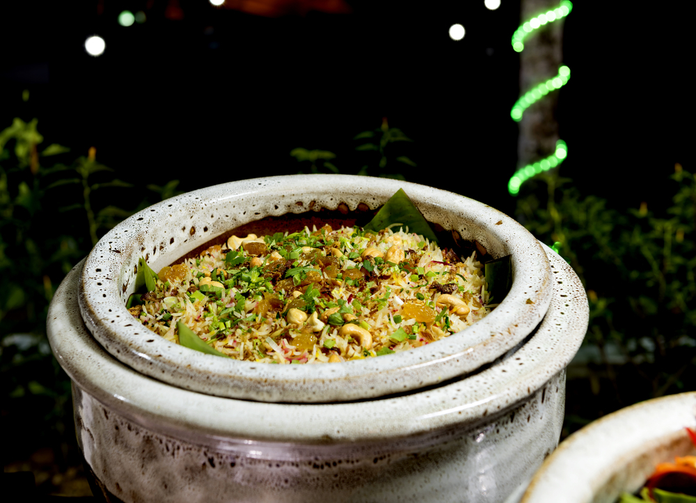 hyderabadi biryani in a pot