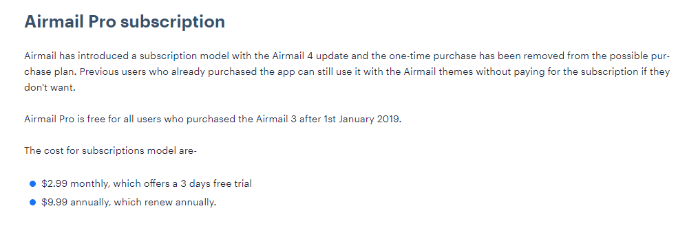 Airmail Pro Subscription