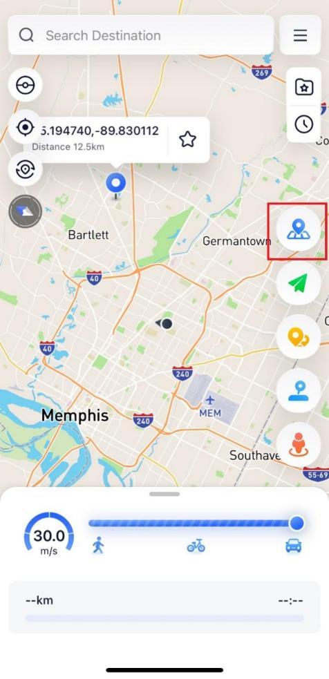 how to use ianygo ios app to change location