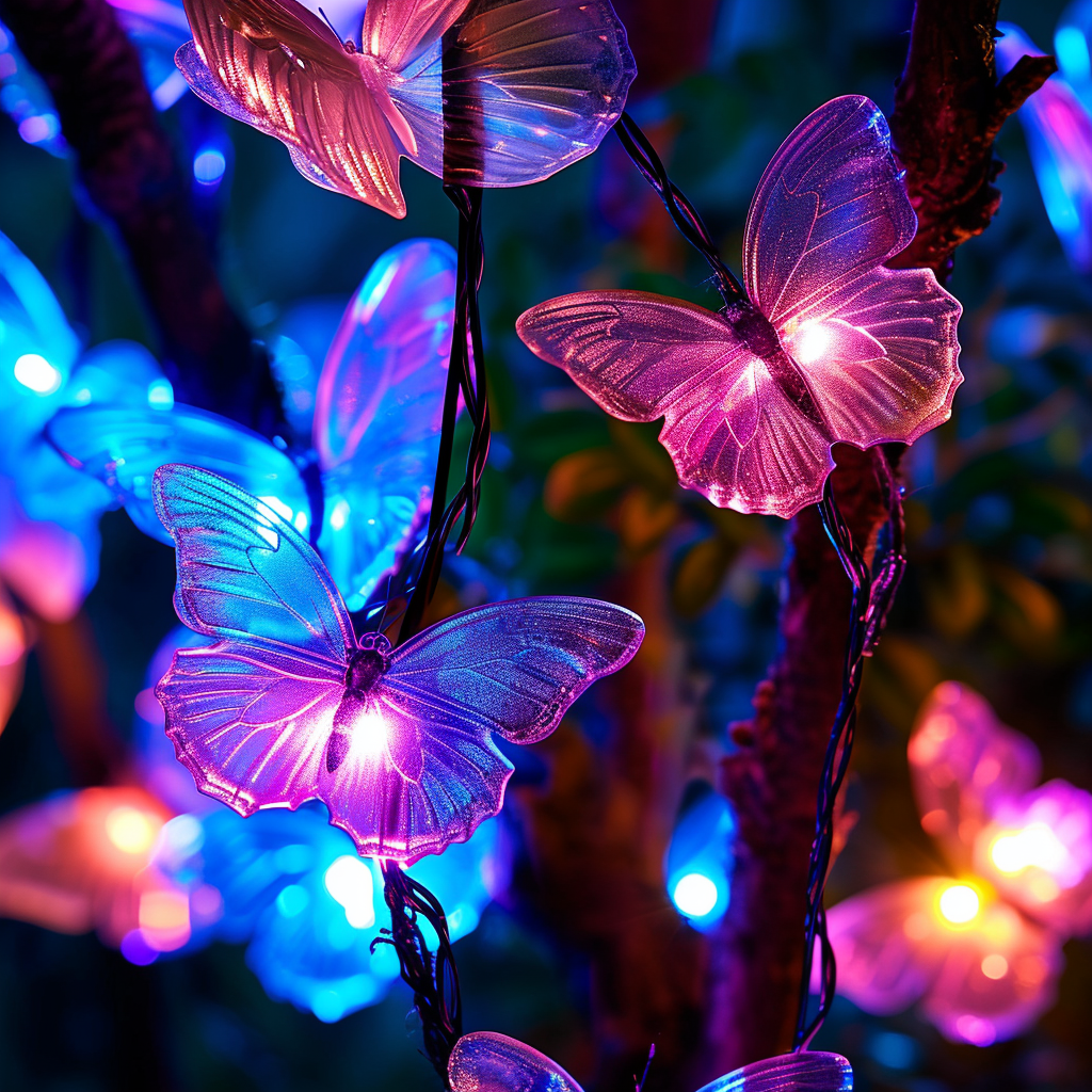 LED lights looking like a butterfly