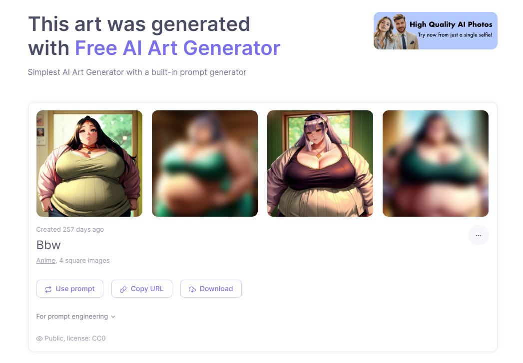 Neural.love - Make BBW AI Art with Simple Prompt