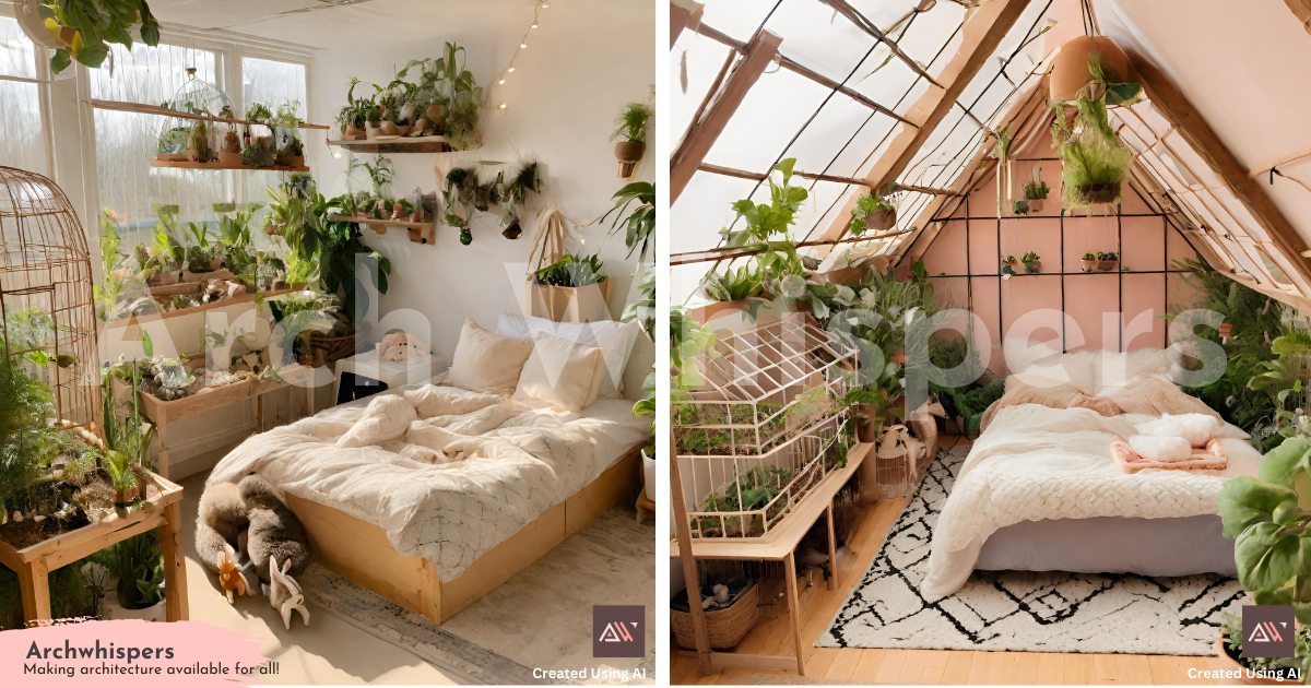 A Fenced Rabbit Cage & Garden in a Pet-Friendly Bedroom