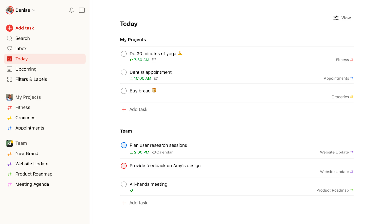 Todoist is a another alternative to Sunsama