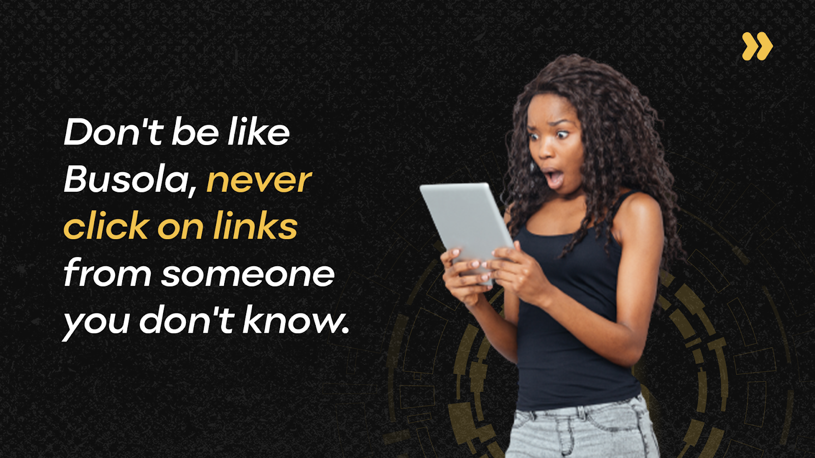 Don't click on links from someone you don't know