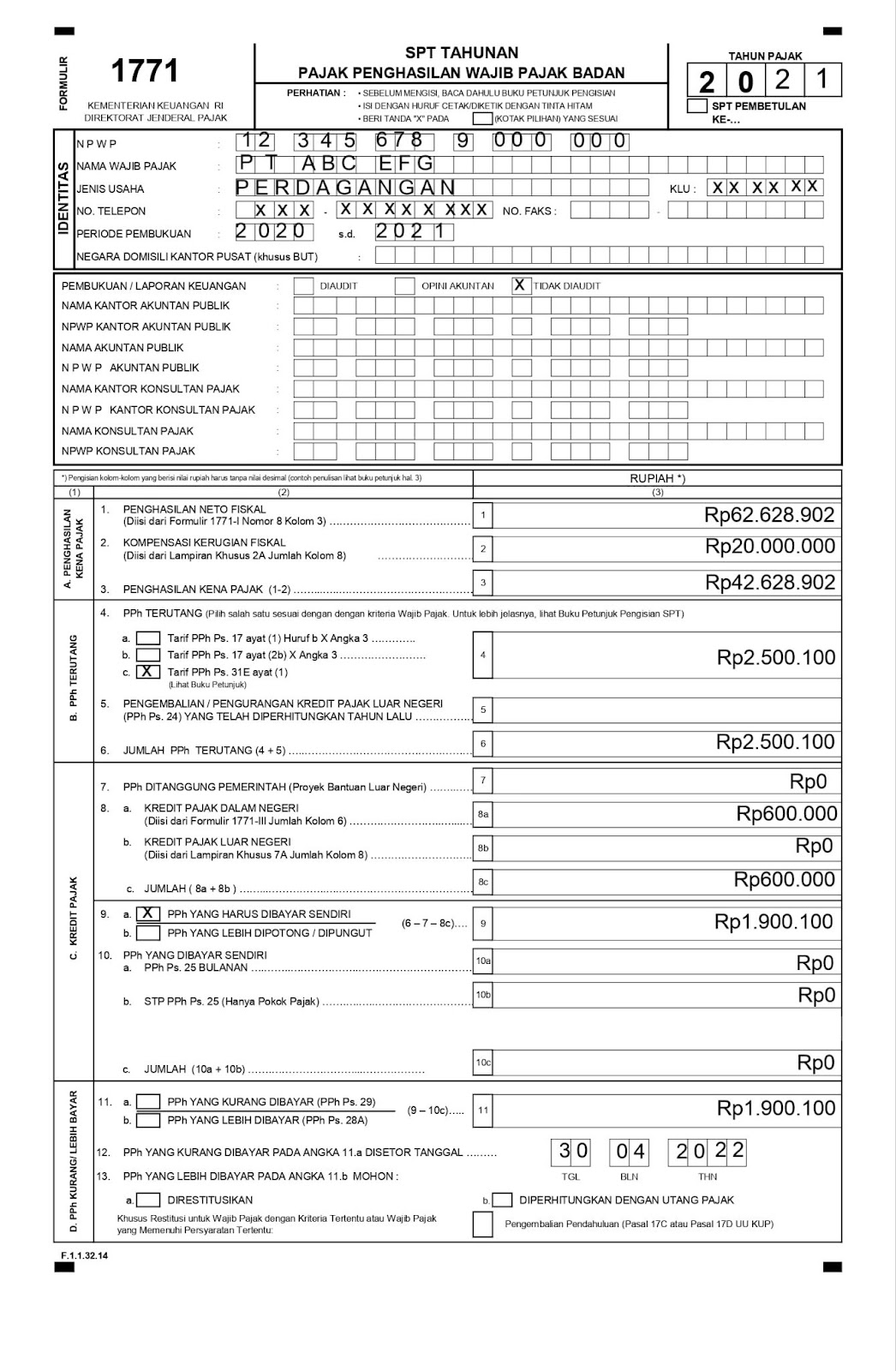 cara mengisi spt tahunan