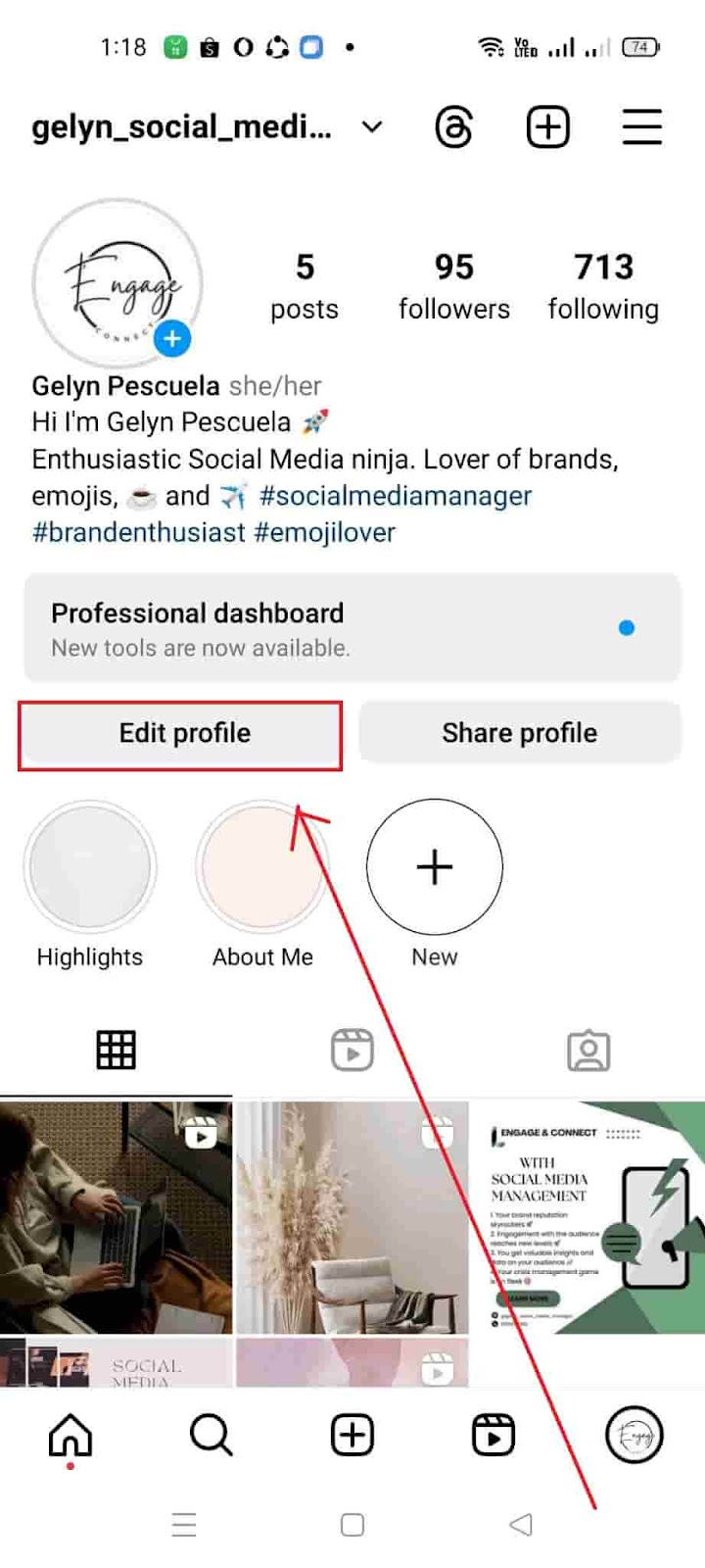 How to Unhide the Threads Badge on Instagram - Edit Profile
