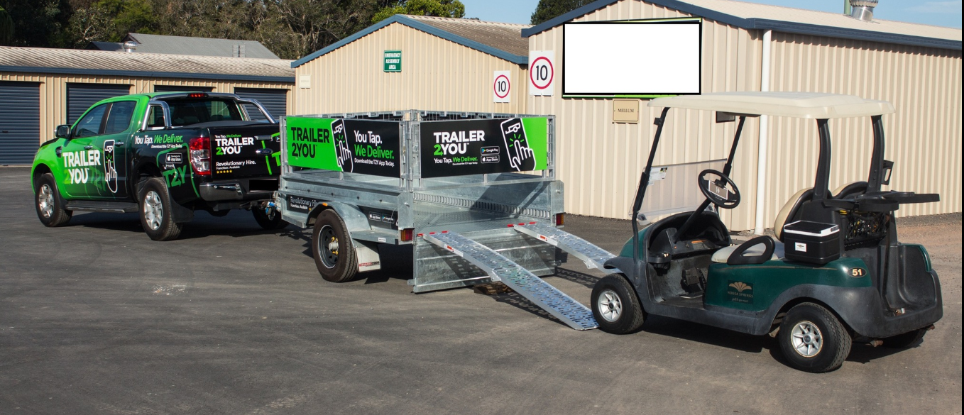 Specialised Vehicle Trailer Rental for Golf Buggies.
