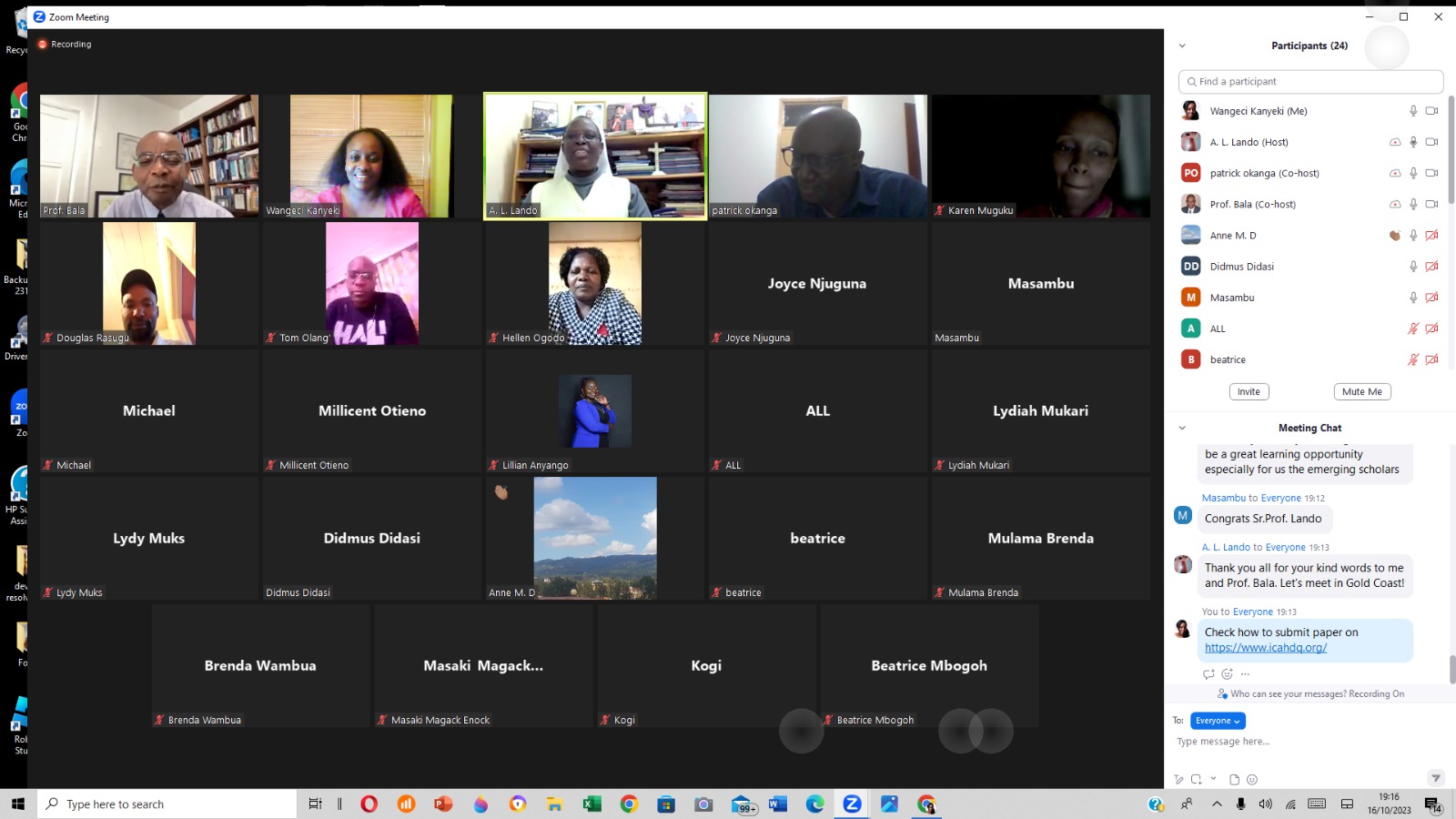 REACHing Out ICA Kenya Chapter Developing Research Capacity International Communication