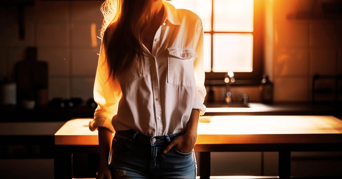 White Dress Shirt with Jeans for girls