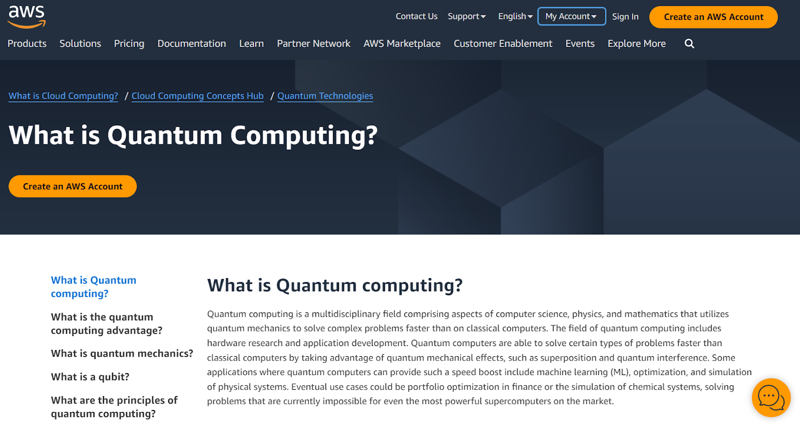 Amazon's article: What is quantum computing?