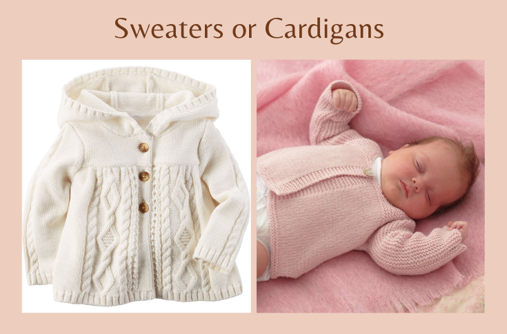 Sweaters or Cardigans for New Born Babies