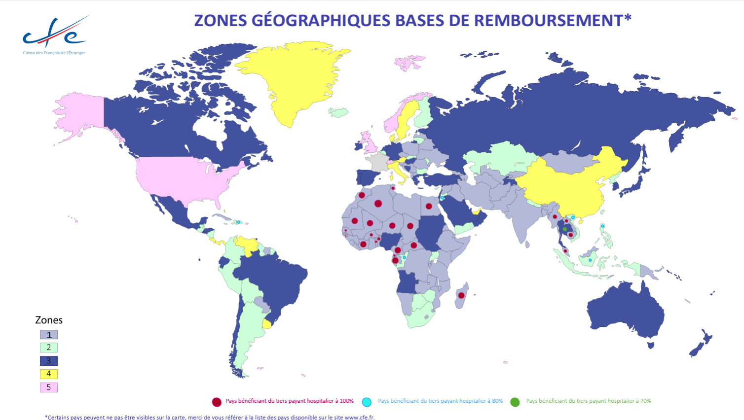zones géographiques bases de remboursements de la CFE