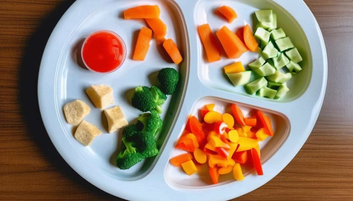 Comida preparada para BLW. Forma de cortar comida para BLW. Tamaño de comida para BLW. Alimentación complementaria sin papillas.