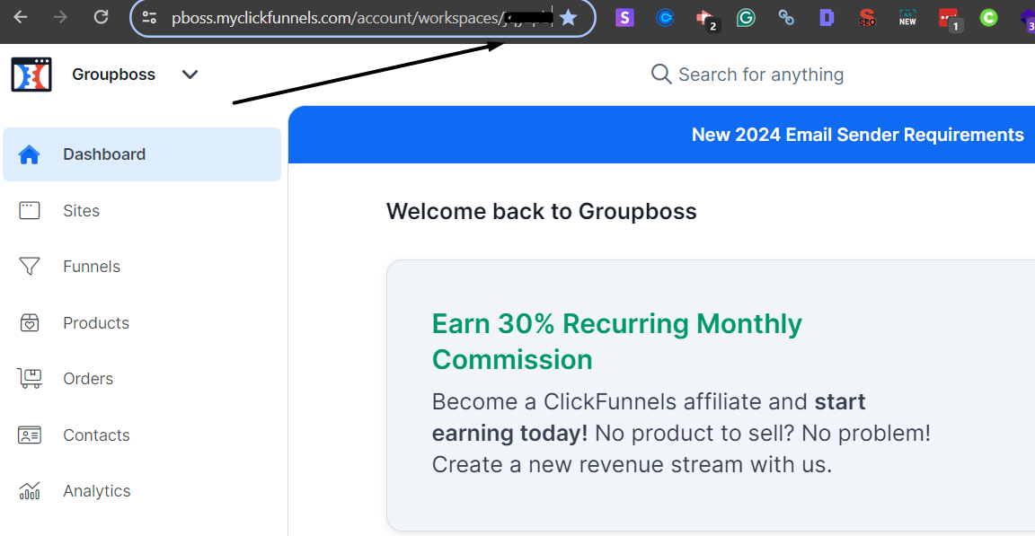 how to get workspace ID in Clickfunnels