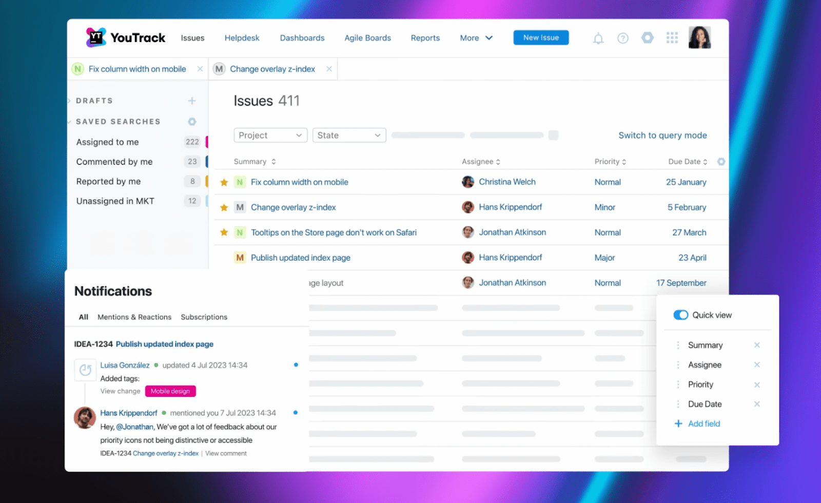 Task collaboration by YouTrack