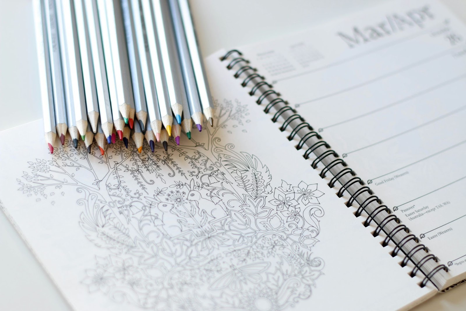 Mindfulness Colouring In Book and Pencils